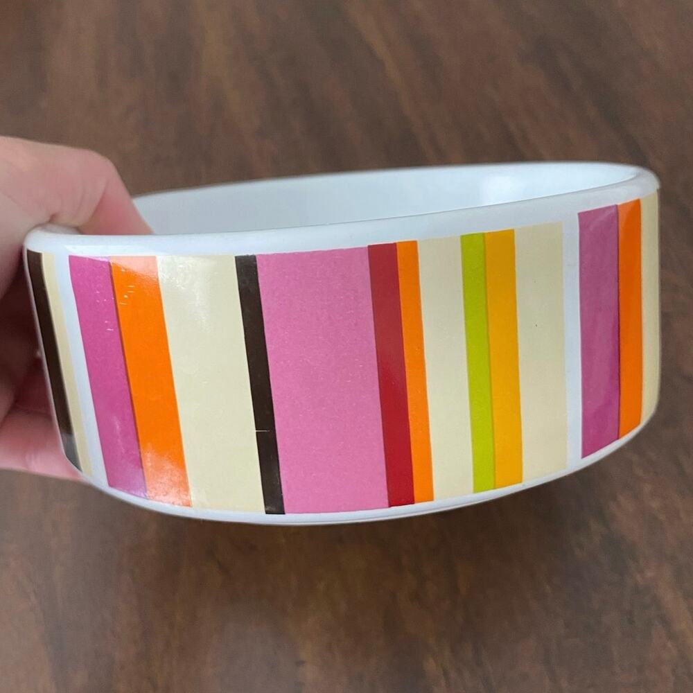 HTF Isaac Mizrahi for Target colorful striped pet bowl